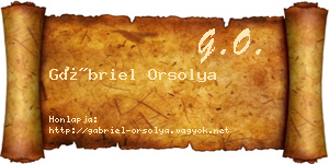 Gábriel Orsolya névjegykártya