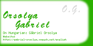 orsolya gabriel business card